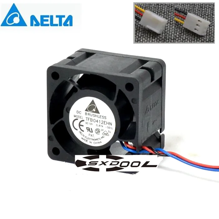 SXDOOL SXDOOL TFB0412EHN 40mm case fan 12V 0.87A 15000RPM 3-pin — product photo