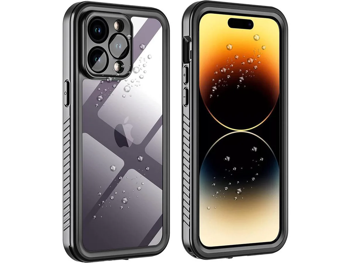 BONAEVER clear rugged case for iPhone 14 Pro with built-in screen protector