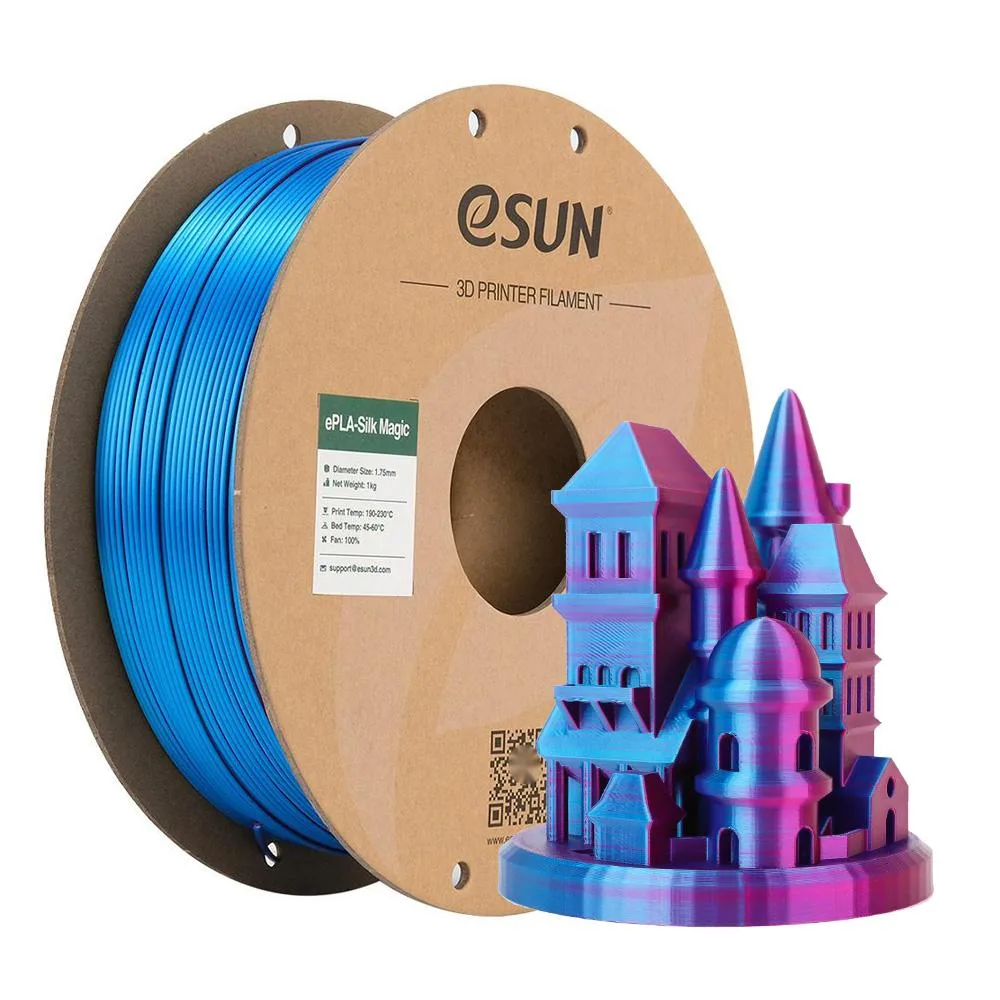 eSUN eSUN Silk Magic PLA Filament 1.75mm Dual Color Red Blue 1KG — product photo