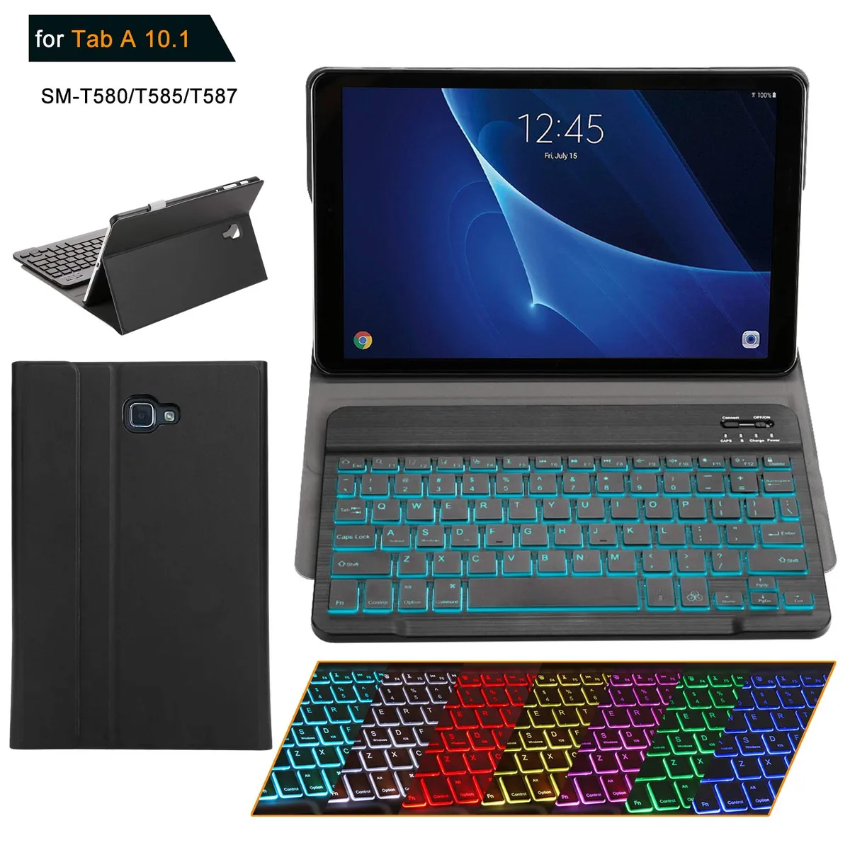 Werleo Werleo Galaxy Tab A 10.1 T580 T585 T587 Backlit Keyboard Case 2016 No S Pen — product photo