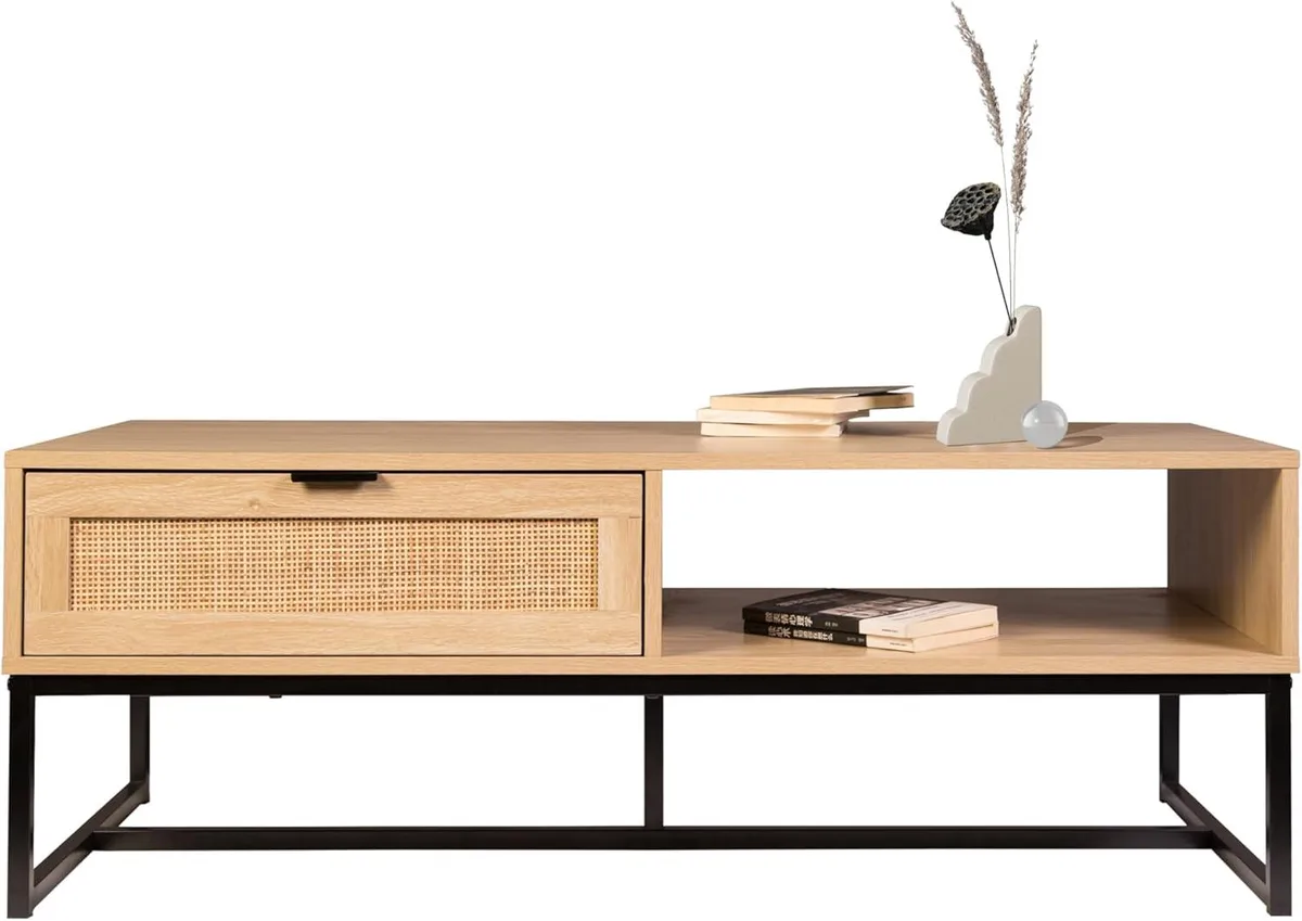 tuphen tuphen Cove Coastal Modern TV Stand 47"L x 21"D x 17"H Black — product photo