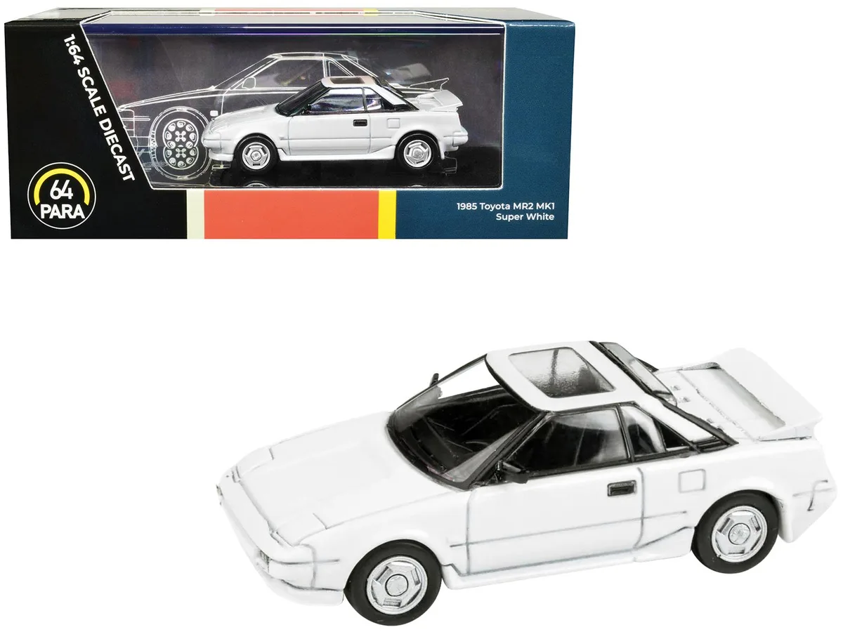 Paragon Paragon 1985 Toyota MR2 MK1 Super White Sunroof 1/64 Diecast Vehicle — product photo