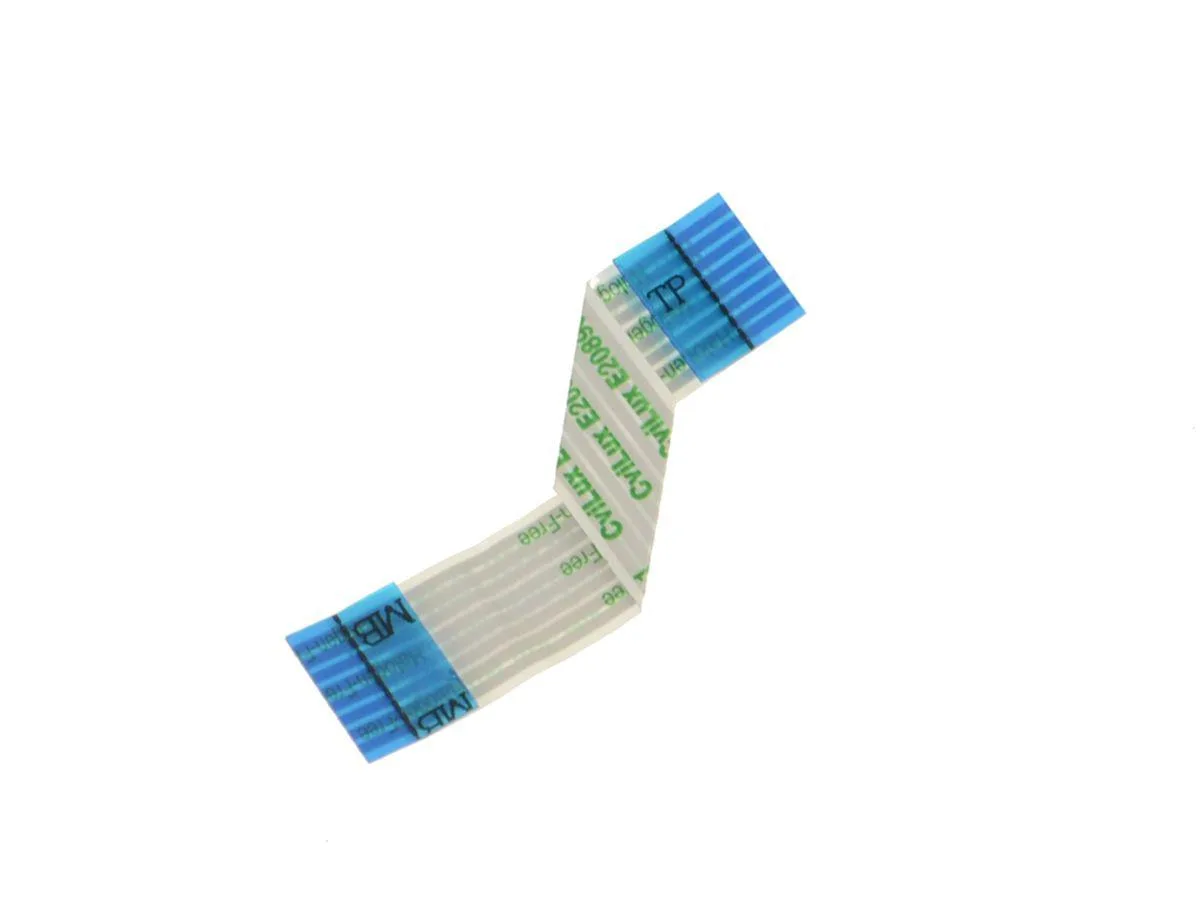 Flat orange ribbon cable with connectors on both ends