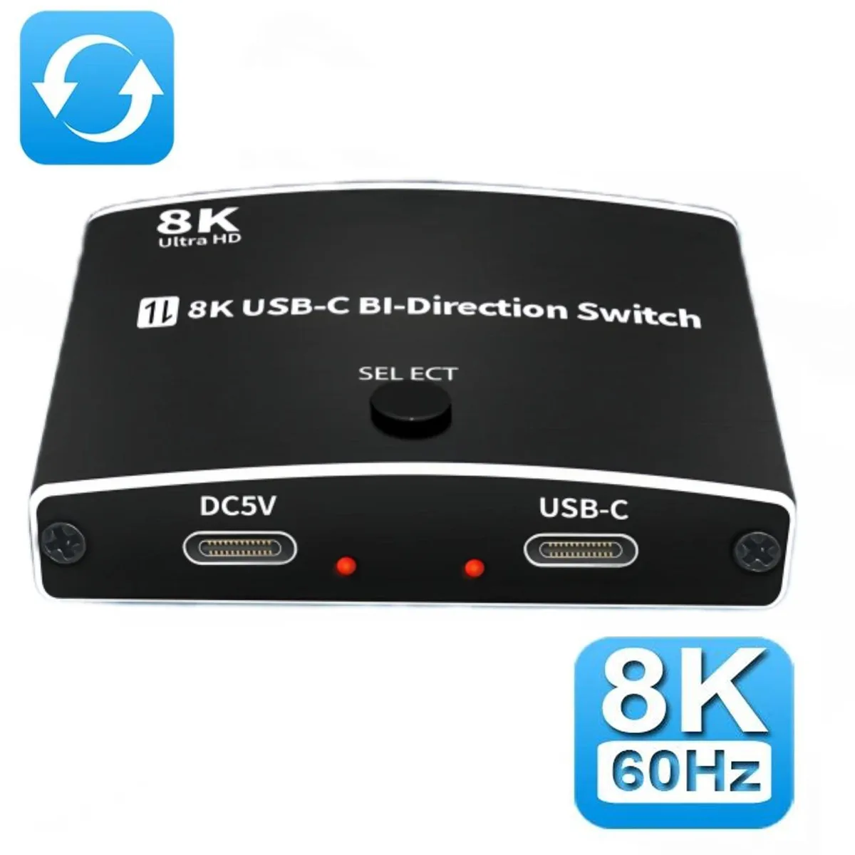 LUOM LUOM OZU8K USB-C Bi-Directional Video Switch 8K@60Hz 10Gbps 100W — product photo