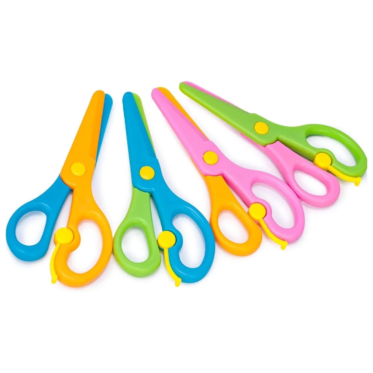  Silverstone 4336853496 4-Piece Toddler Safety Scissors Blunt Tip ABS Blue Green — product photo