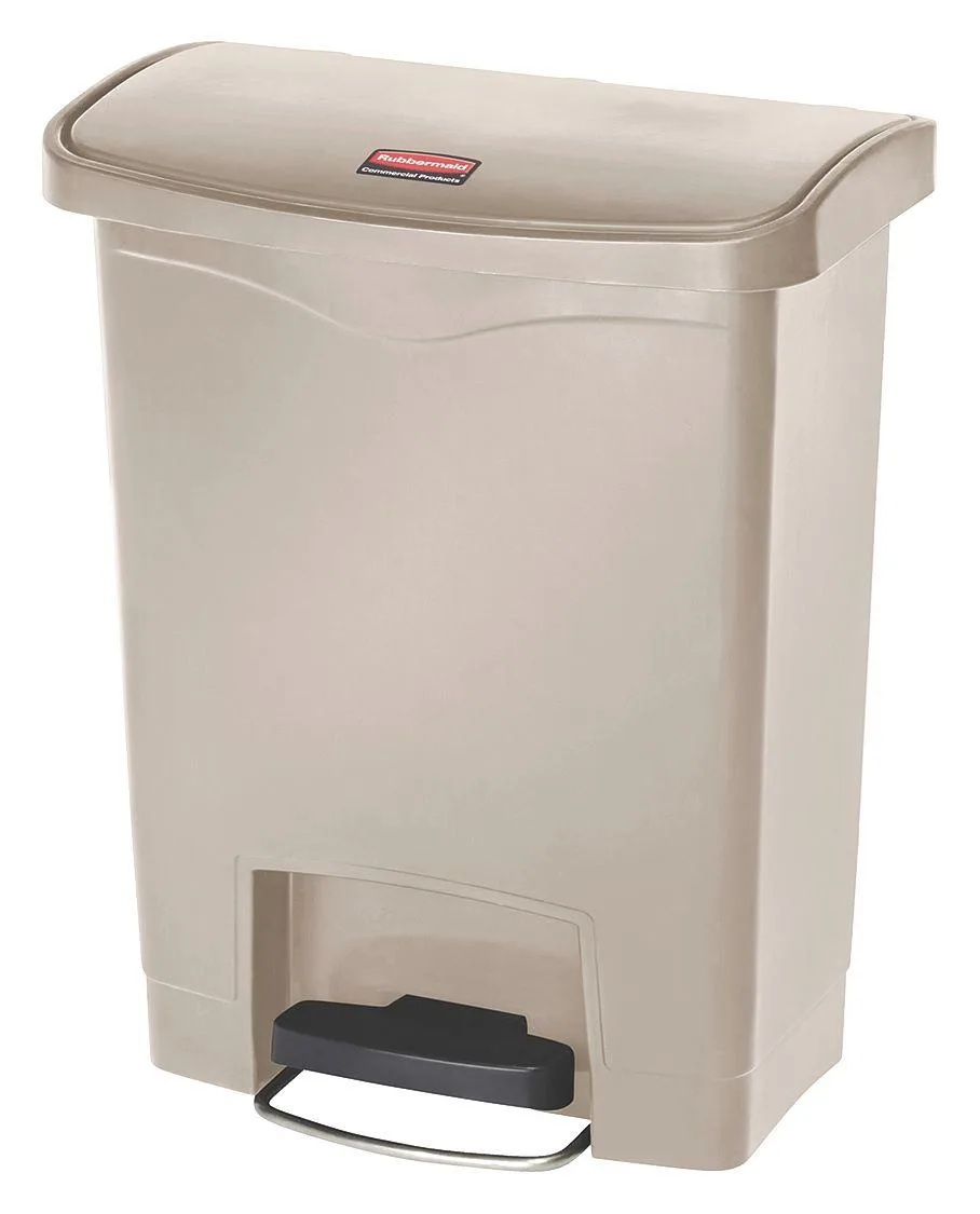 Rubbermaid Rubbermaid 1883456 Slim Jim Step-On Container 8 gal Beige — product photo