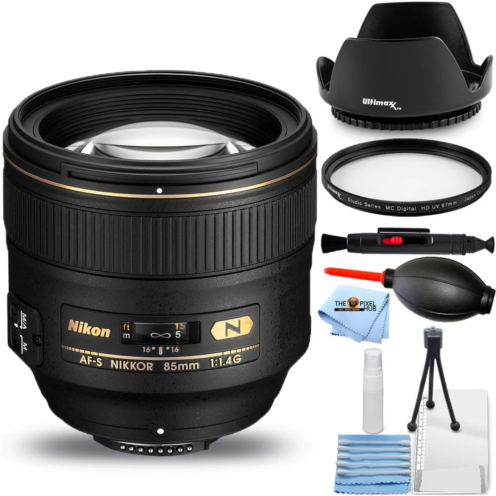 Nikon Global Nikon AF-S NIKKOR 85mm f/1.4G Lens with UV Filter Kit — product photo