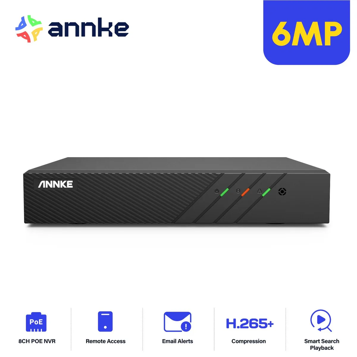 Annke Annke 6MP 8CH PoE NVR 0TB surveillance security system — product photo