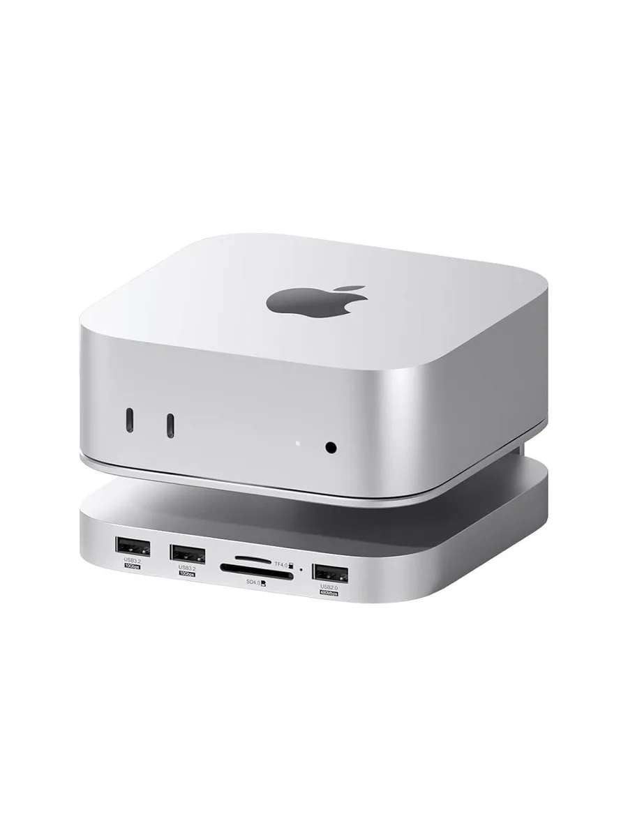 LORDWORLD LORDWORLD Mac mini M4 Hub Stand SSD Enclosure 10Gbps USB3.2 Gen2 SD4.0 TF4.0 5V/2A Power MC60 — product photo