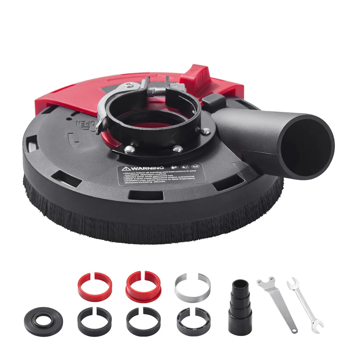 VEVOR VEVOR AG26 Grinding Dust Shroud 4-5in Red Black — product photo