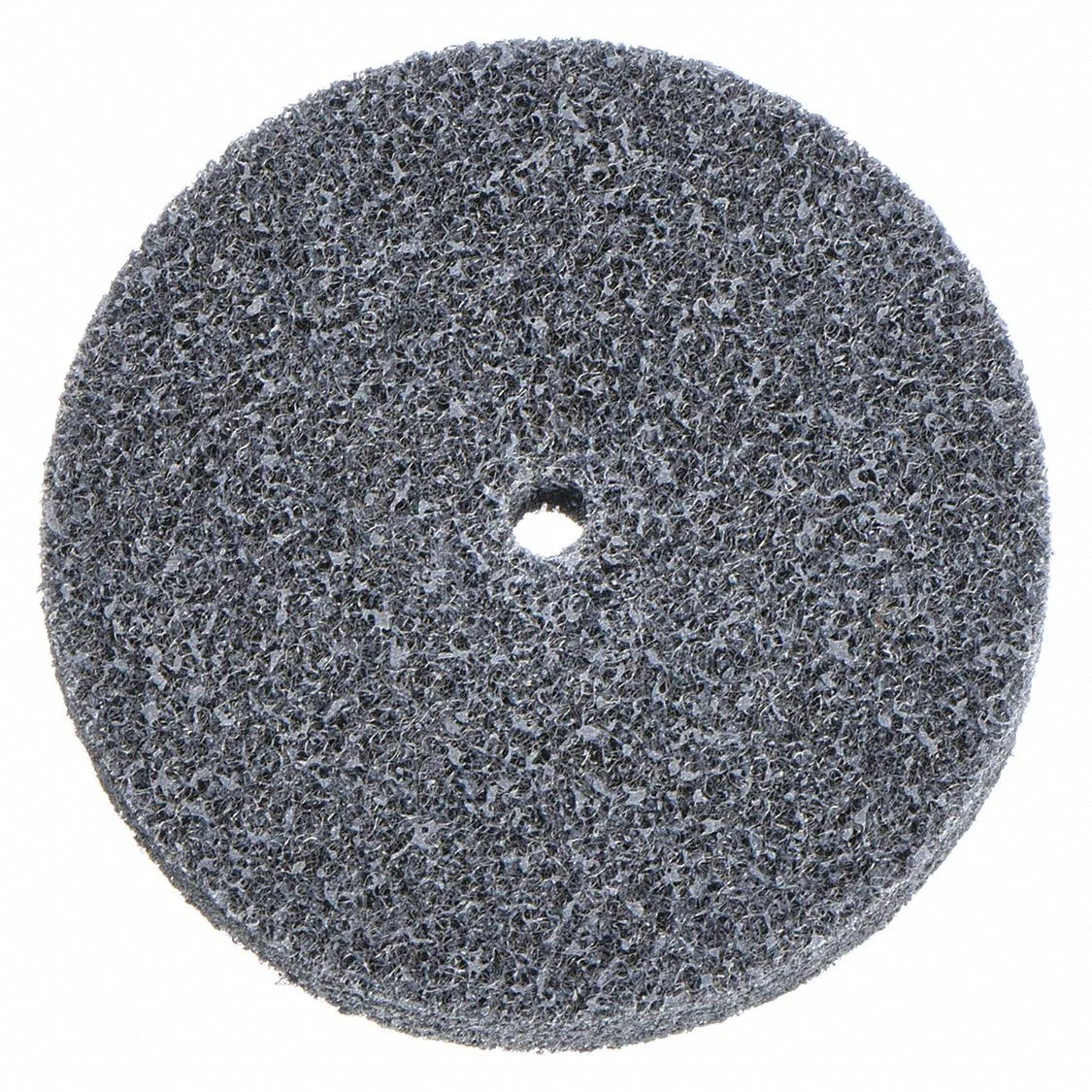 Gray 3M unitized wheel, three inch diameter, quarter inch face, fine silicon carbide abrasive