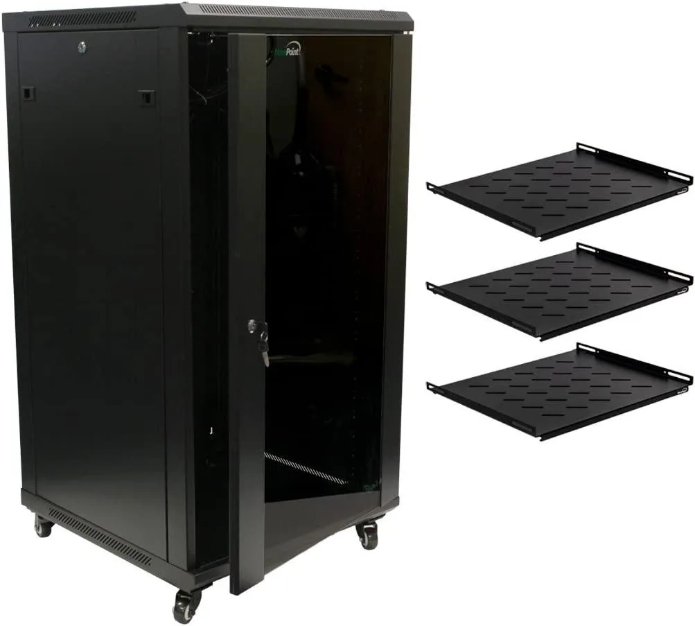 BFKK BFKK 22U Wall Mount 24" Depth Server Rack — product photo