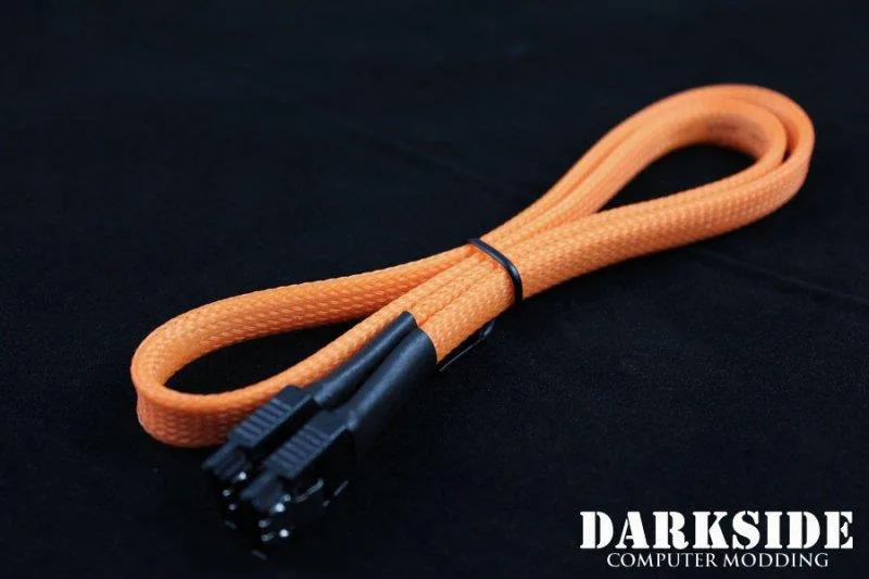 Darkside Computer Modding Darkside Computer Modding DS-0169 SATA cable 60cm 180° UV Orange — product photo