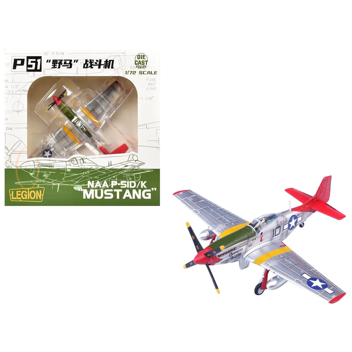 Legion Supplies Legion Supplies P-51D Mustang "Duchess Arlene" 1/72 Diecast Model Airplane — product photo