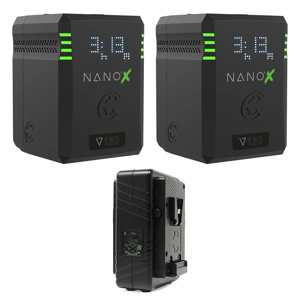 CORE CORE NANOV150X 150Wh V-Mount Battery Pair with GPM-X2S Charger — product photo