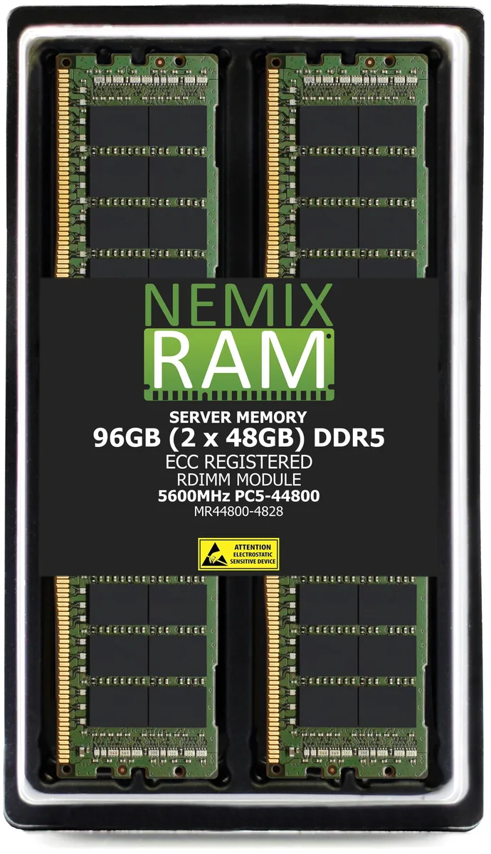 NEMIX RAM NEMIX RAM DDR5 5600 ECC RDIMM 96GB 2x48GB CL46 1.1V Supermicro H14SSL-NT — product photo
