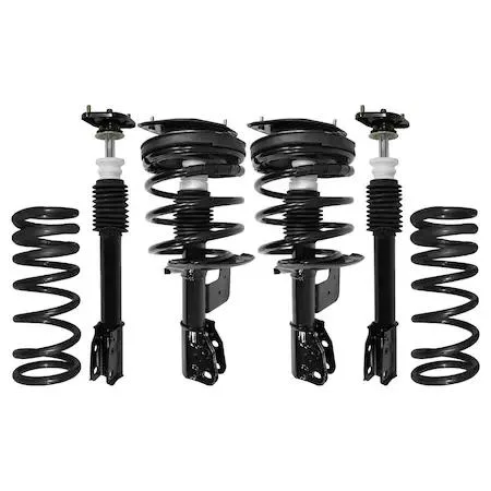 Unity front and rear strut kit, four assembled units, metallic finish