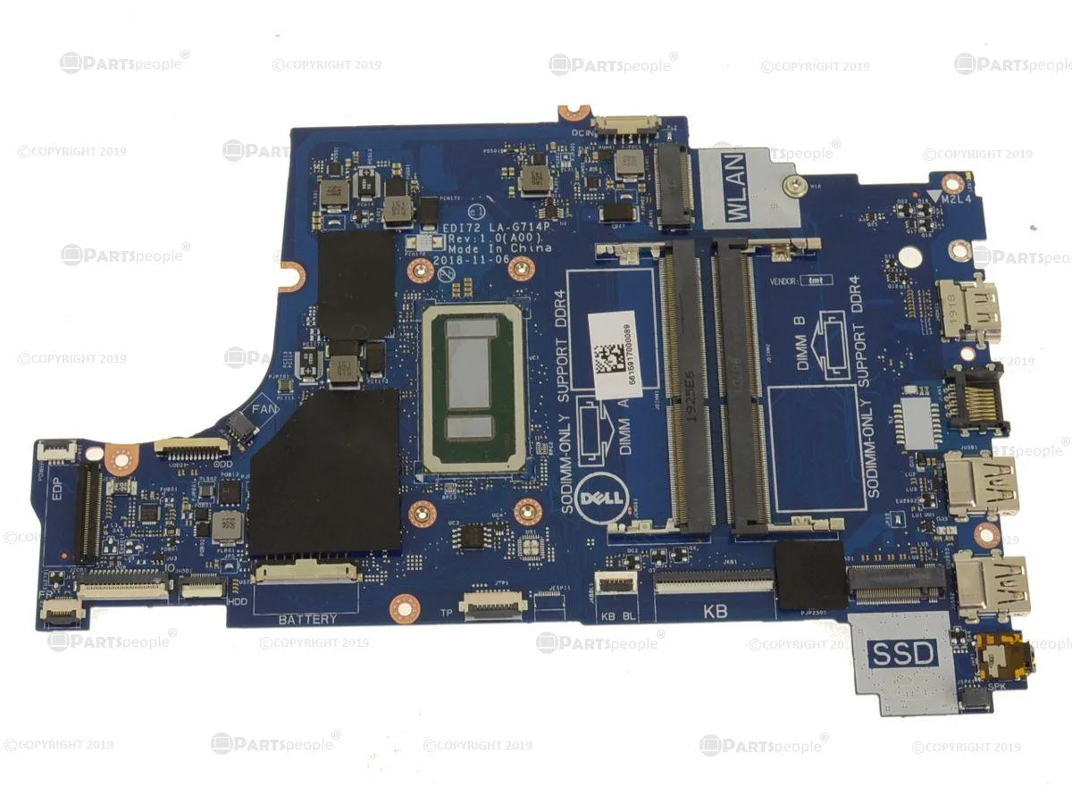 DELL DELL Inspiron 3581 3781 Motherboard Core i3-7020U 2.3GHz M5KN5 — product photo