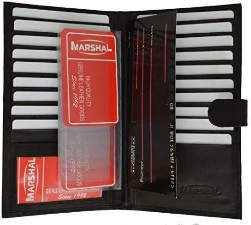 Marshall Pet Products Marshall Pet Products Genuine Leather Credit Card Wallet 19 Card Slots Natural — product photo