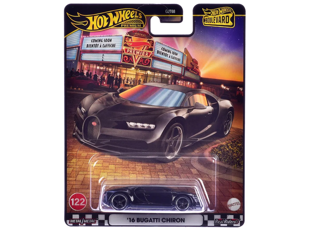 Hot Wheels Hot Wheels 2016 Bugatti Chiron Black Boulevard 2.75 inch hobby collectible — product photo