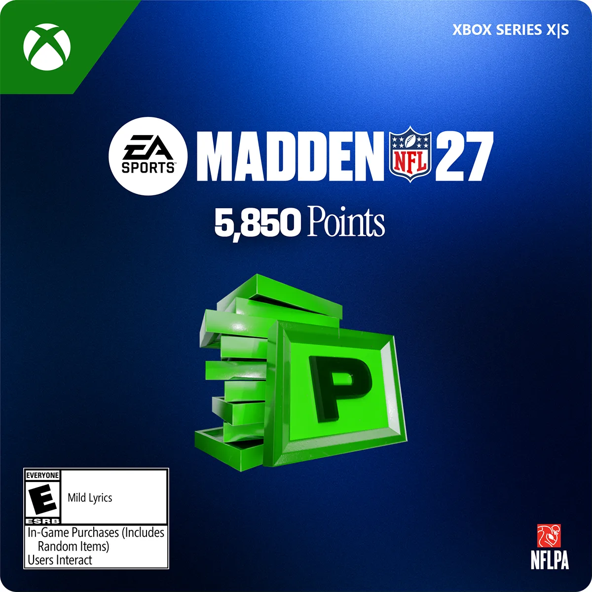 Electronic Arts Electronic Arts 7F6-00951 Madden NFL 27 5850 Points downloadable game — product photo