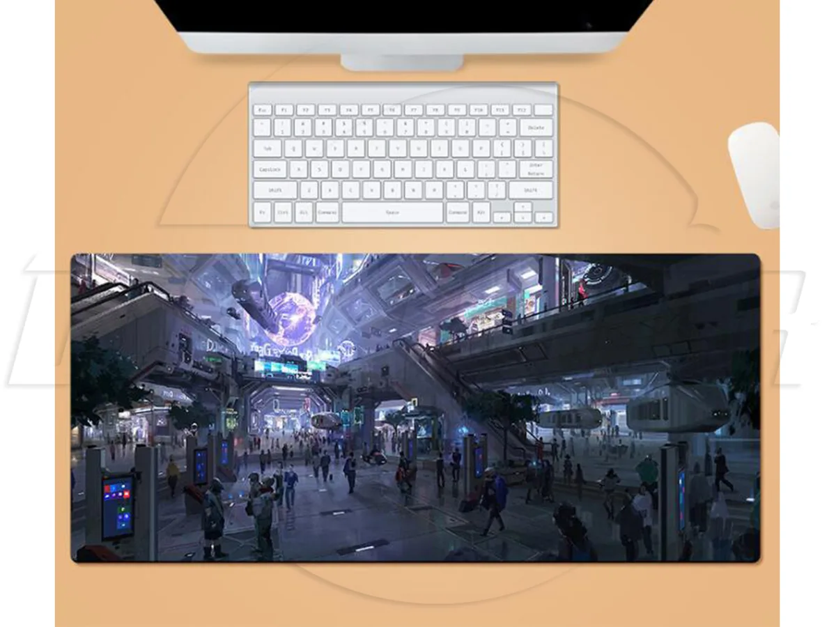 sakose sakose Cyberpunk 2077 Extended mouse pad Cognac 31.80x11.80in — product photo
