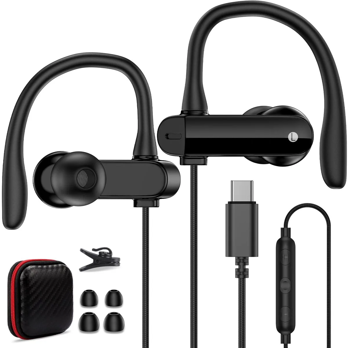 No Sew No Sew AIAUXAI00038 USB-C In-Ear Headphones Black 1.2m — product photo