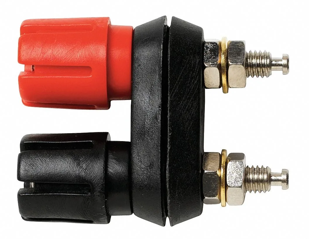 Pomona 6883 dual binding post red black nickel brass base