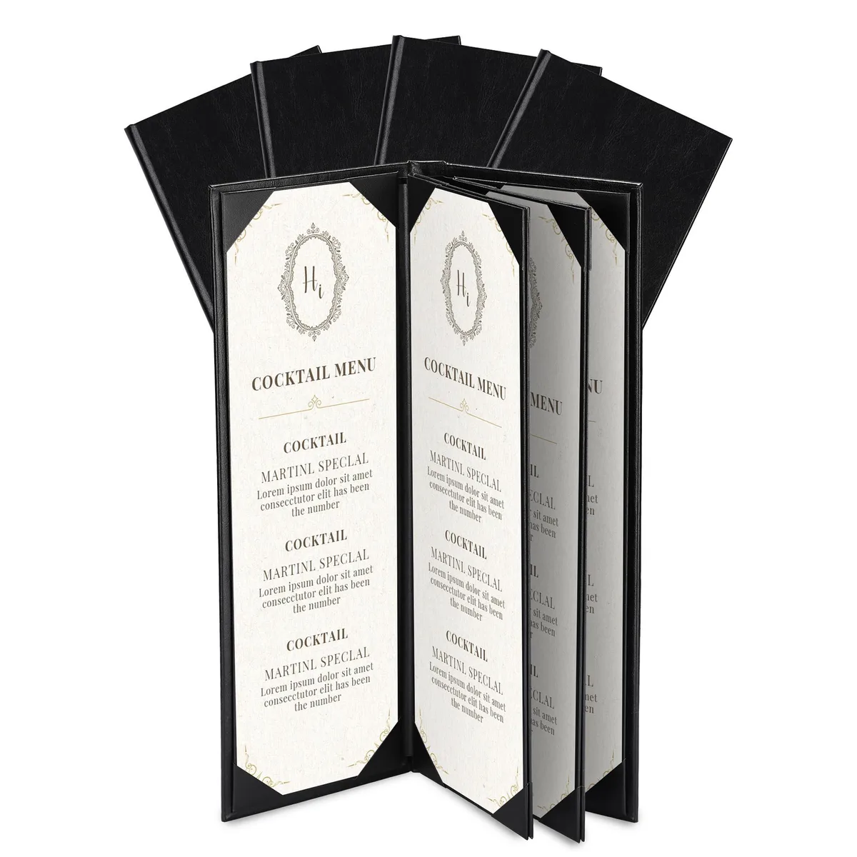 Yescom USA, Inc. Yescom USA, Inc. 26MNC032-414B4-06-5 menu cover 4.25x14" 6 view 5 pack accessory — product photo