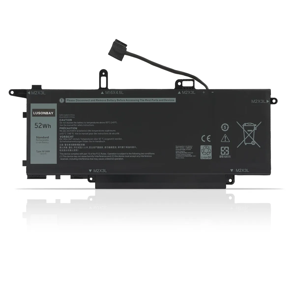 KingSener KingSener NF2MW 7.6V 52WH laptop battery for Dell Latitude 7400 2-in-1 9410 2-in-1 — product photo