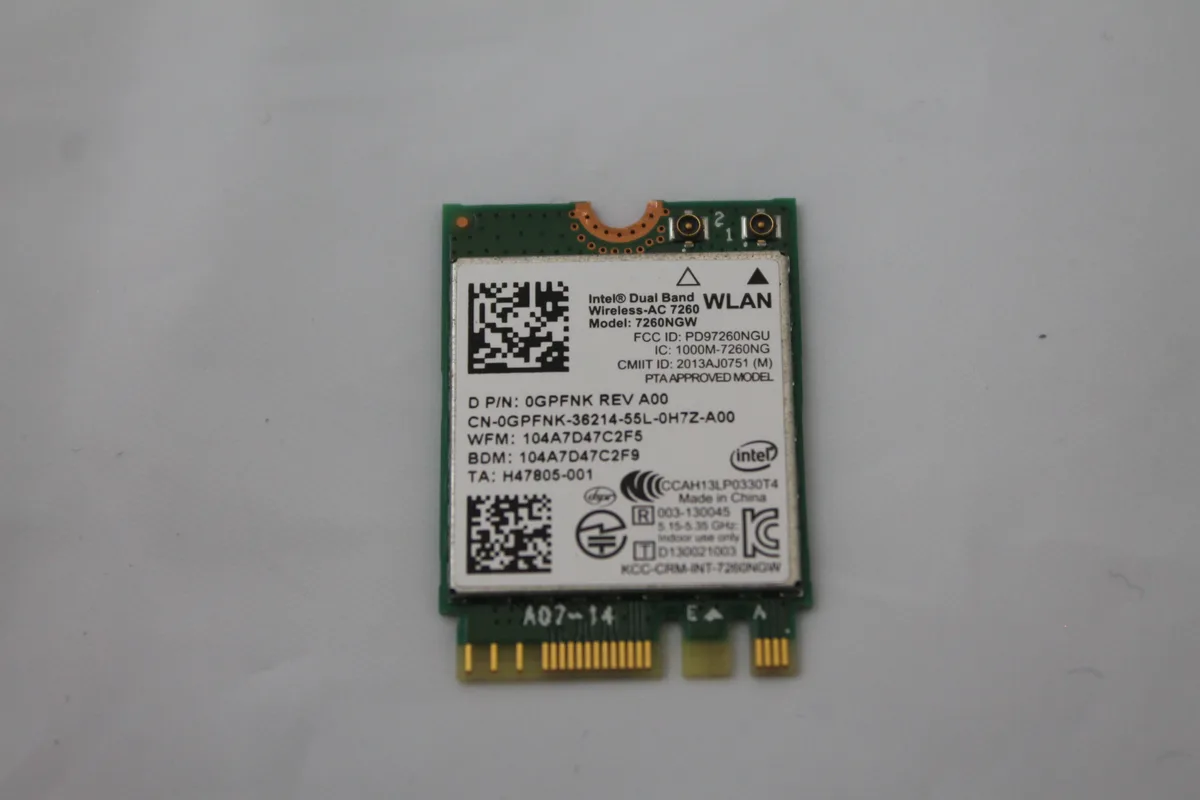 DELL DELL Latitude 14 Rugged Extreme 5404 WLAN Card 7260 Bluetooth 4.0 — product photo