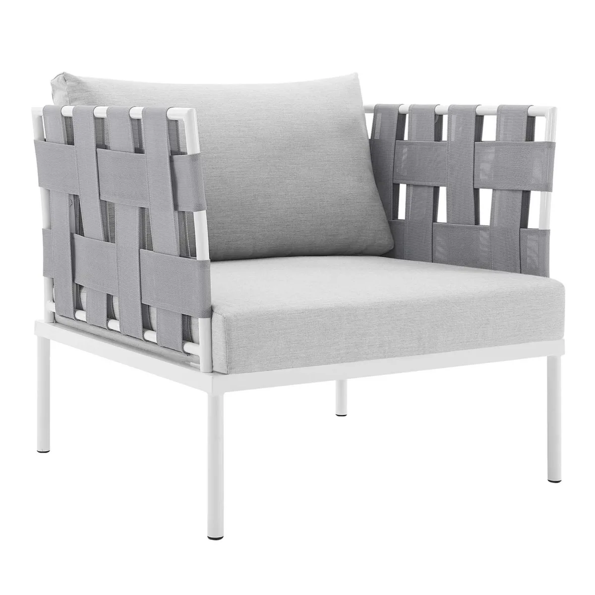 Modway Furniture Modway Furniture Harmony Sunbrella Outdoor Aluminum Armchair Gray Decorative Shelving — product photo