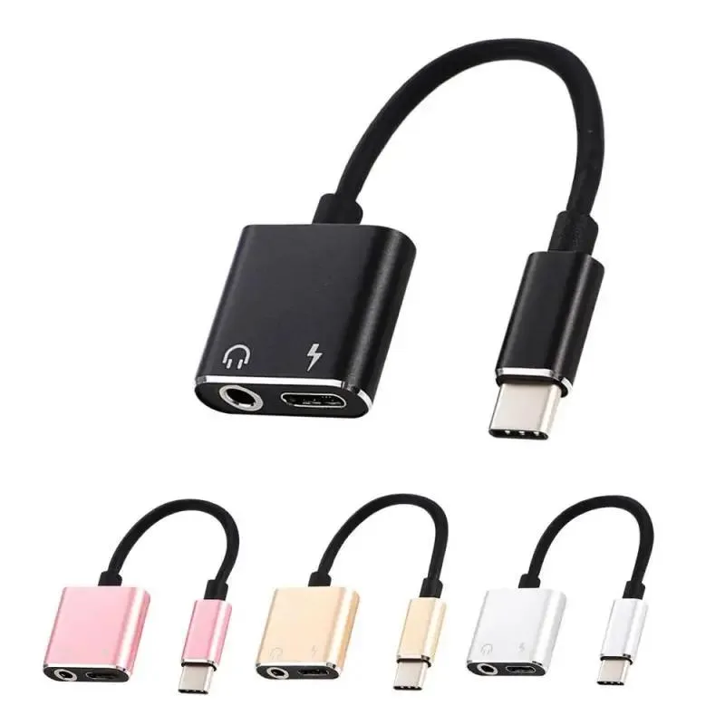 Hetai Tech Hetai Tech USB-C to 3.5 mm Audio &amp; Charging Cable 12 cm — product photo