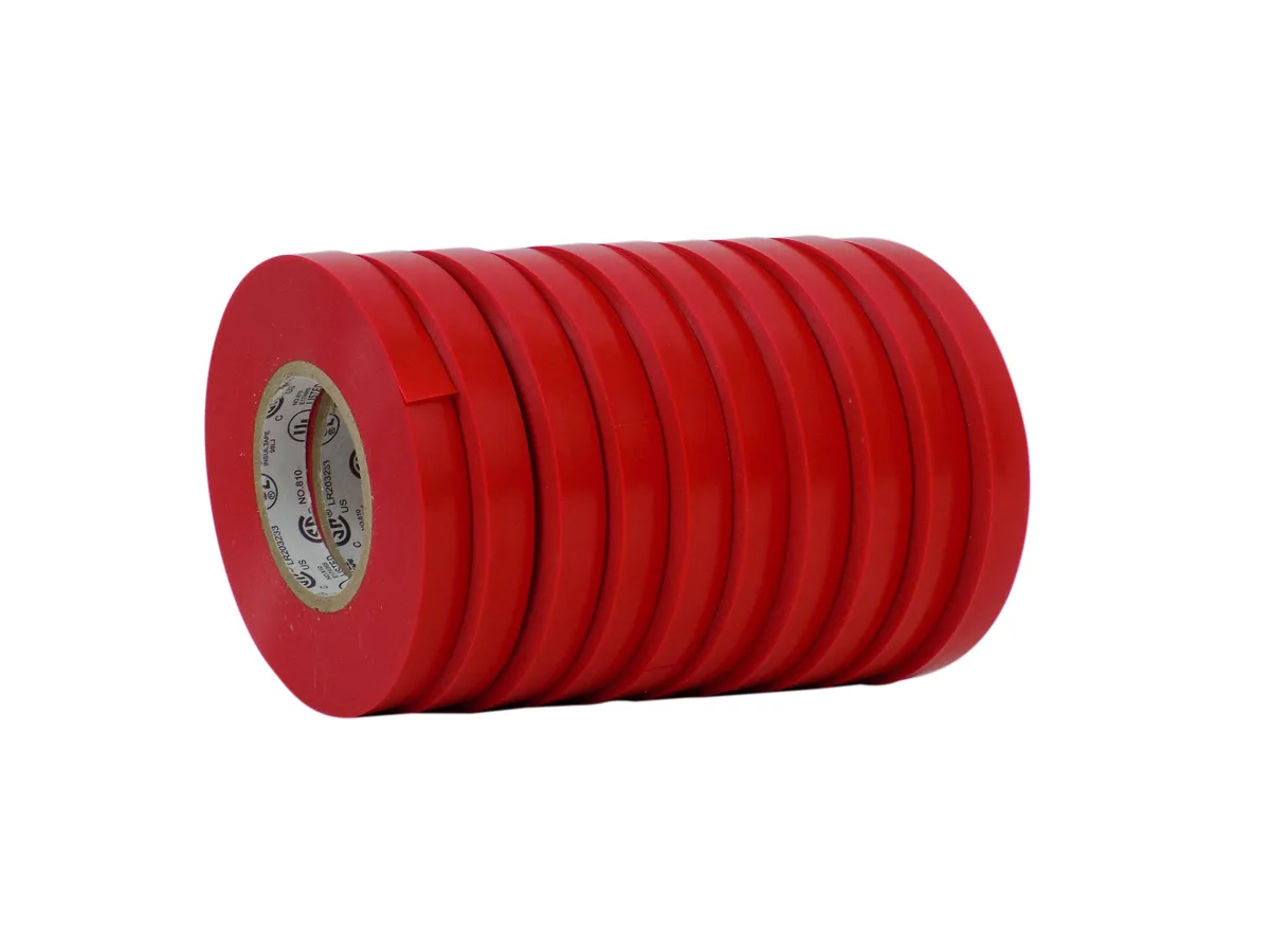 ADHESIVE TAPE PRODUCTS, LTD. ADHESIVE TAPE PRODUCTS, LTD. Electrical Tape Red 10 Pack 66 ft 766AW — product photo