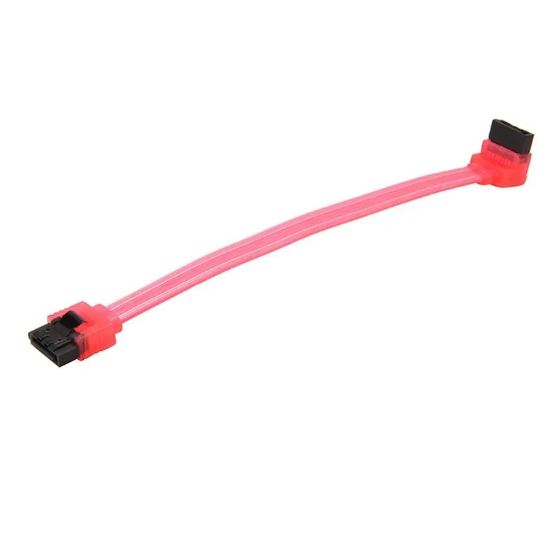 EN-Labs EN-Labs SATA cable 90° to 180° latch 6" UV Red — product photo