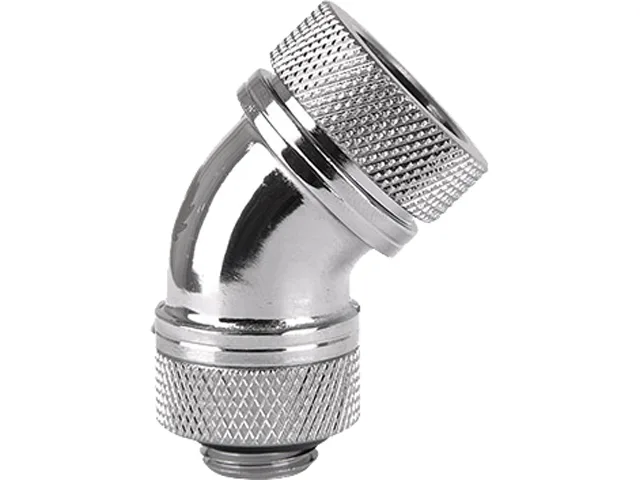 Thermaltake Thermaltake Pacific G14 45-Degree Compression Fitting 16mm OD Chrome — product photo