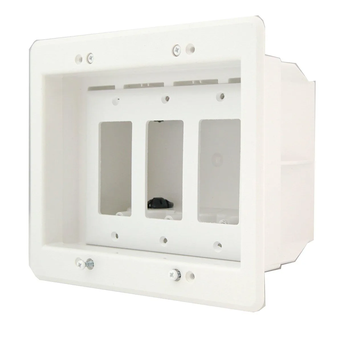 iMBAPrice iMBAPrice DVFR3W-1 3-Gang Recessed Outlet Box with Paintable Wall Plate — product photo