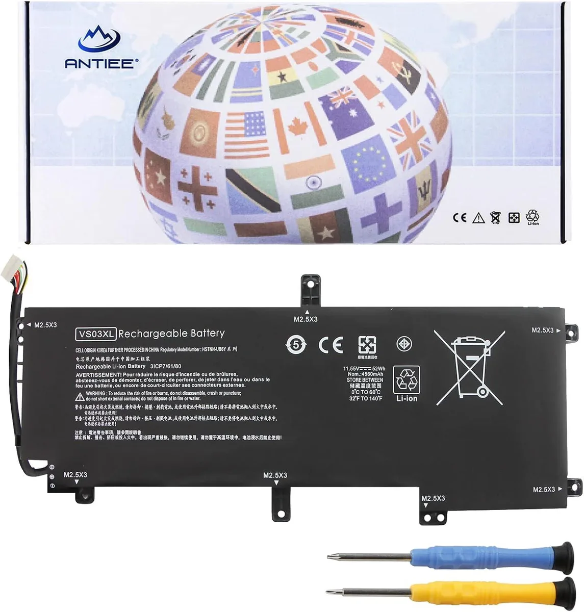 TAURKENAM TAURKENAM VS03XL 52Wh 11.55V laptop battery — product photo