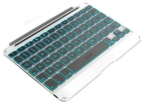 ZAGG ZAGG ZKFHCWHLIT105 Keyboard Cover Case White Silver iPad Air — product photo