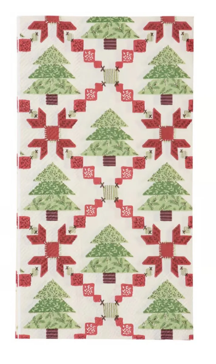 Primitives By Kathy Primitives By Kathy Tree Quilt Beverage Napkins 16pk 4.25" x 8 — product photo