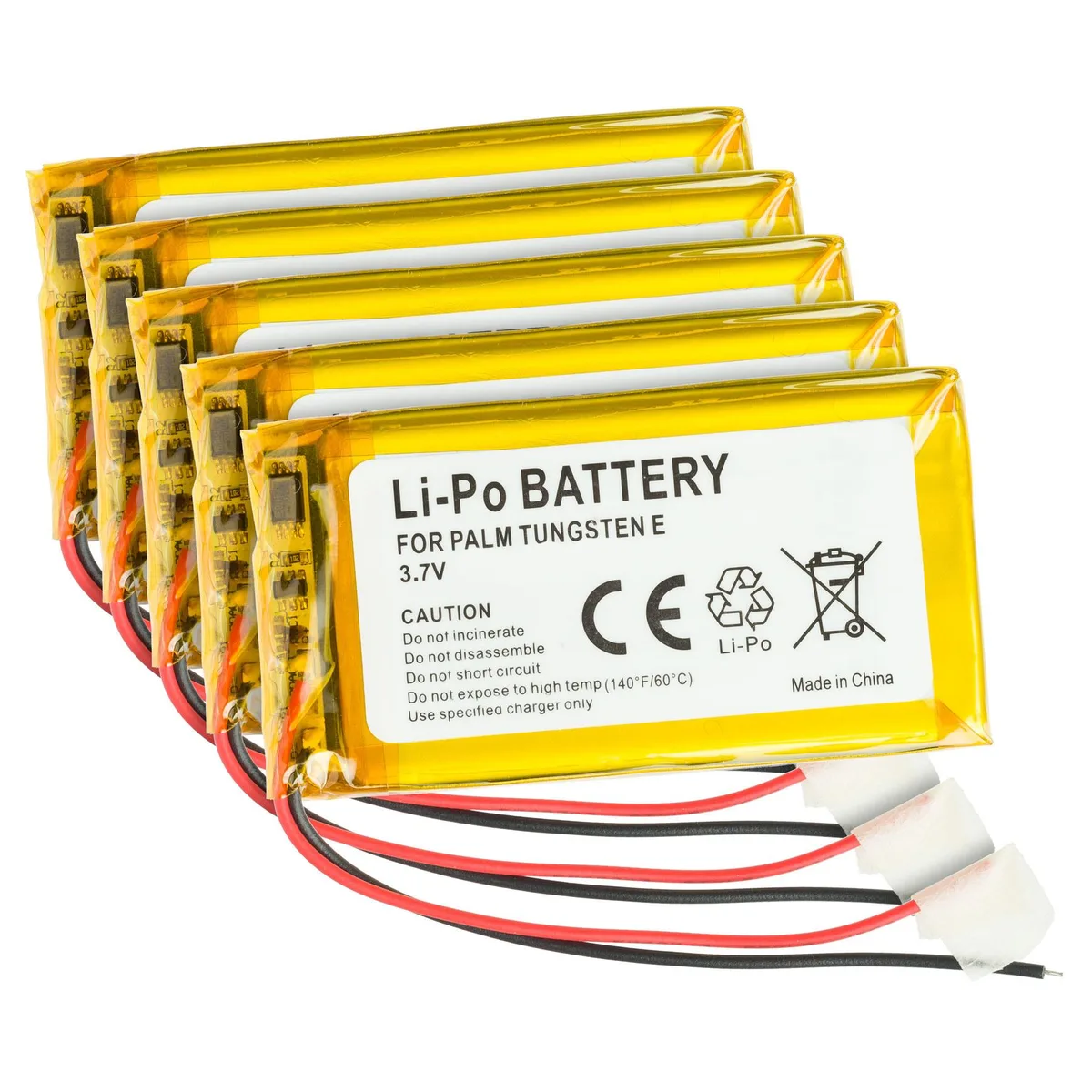 Centenex Electronics Centenex Electronics 5-Pack 1400 mAh 3.7 V Li-Polymer Battery for Palm Tungsten E T5 TX — product photo
