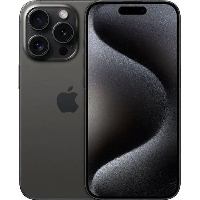 Apple Apple iPhone 15 Pro 128GB Black Titanium cell phones - unlocked — product photo