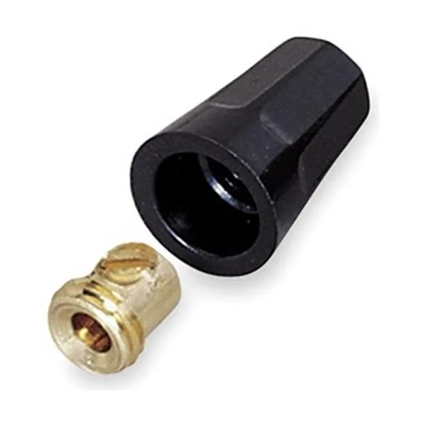 Black set-screw wire connectors brass finish pack of 100