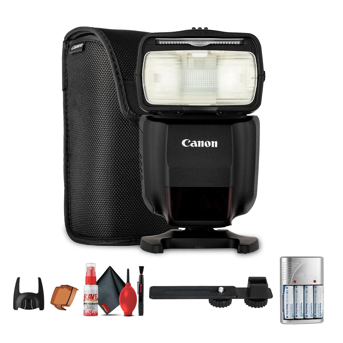 Canon Canon Speedlite 430EX III-RT camera flash with bracket charger cleaning kit — product photo
