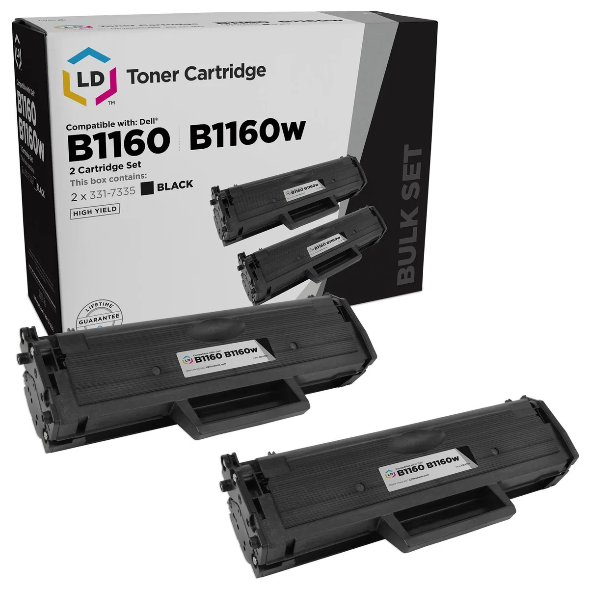LD Products LD Products Compatible Toner Cartridge 331-7335 HF442 Black 2-Pack 1500 Page Yield — product photo