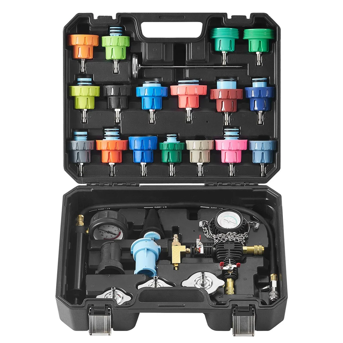 VEVOR VEVOR 28 pc Radiator Pressure Tester Kit with 17 Color-coded Caps — product photo