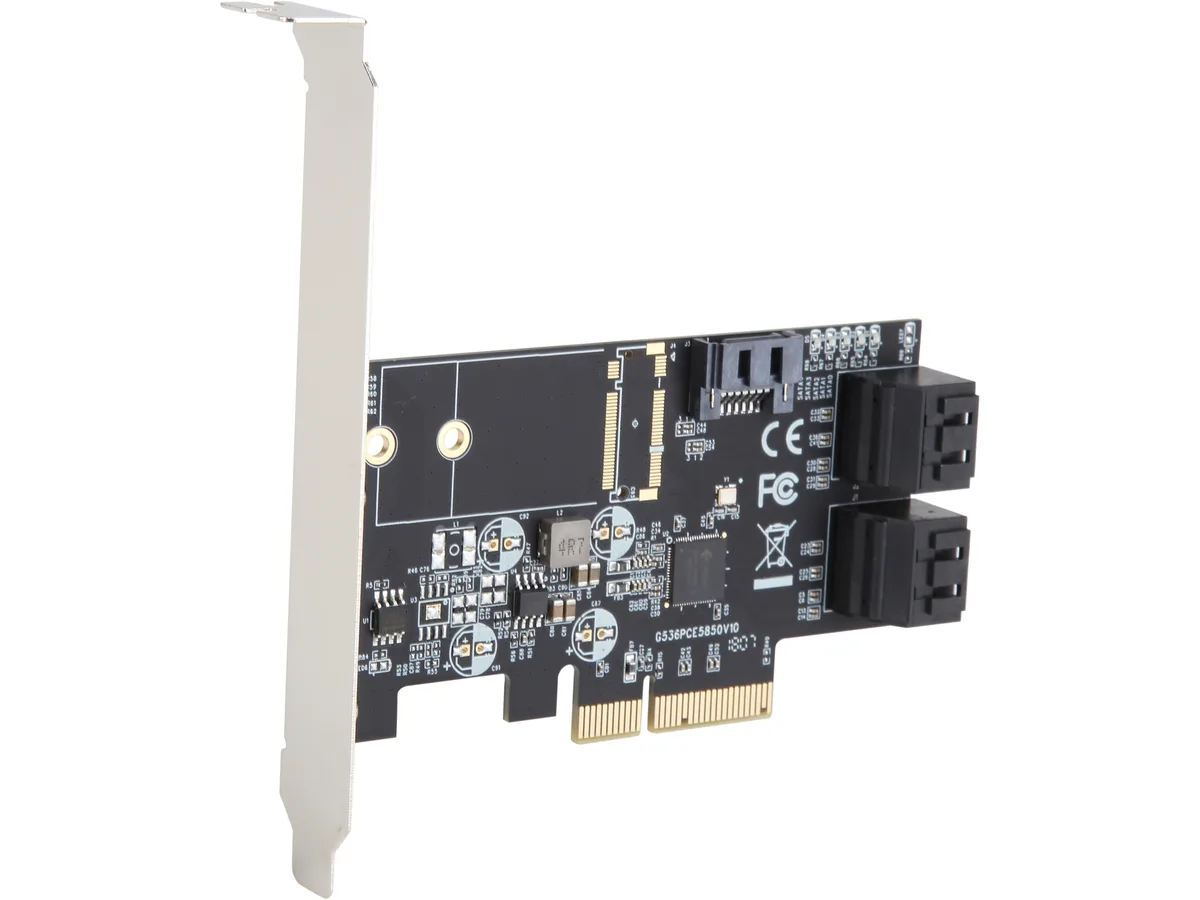 Syba Syba SI-PEX40139 5-port SATA 6 Gb/s expansion card — product photo