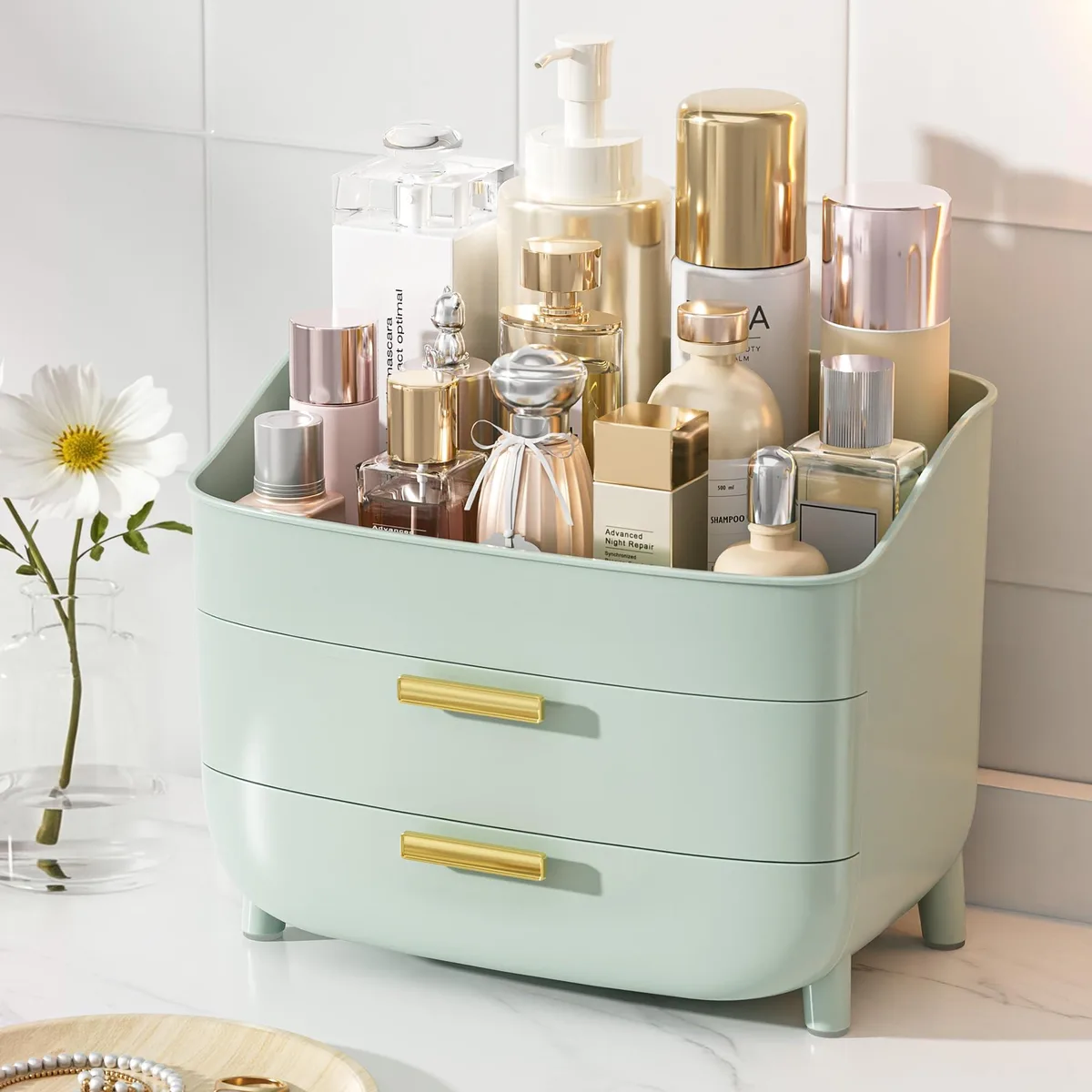  Vtopmart MUVT0053AMUS 3-Tier Bath Storage Green 10.43x7.01x7.99 in — product photo