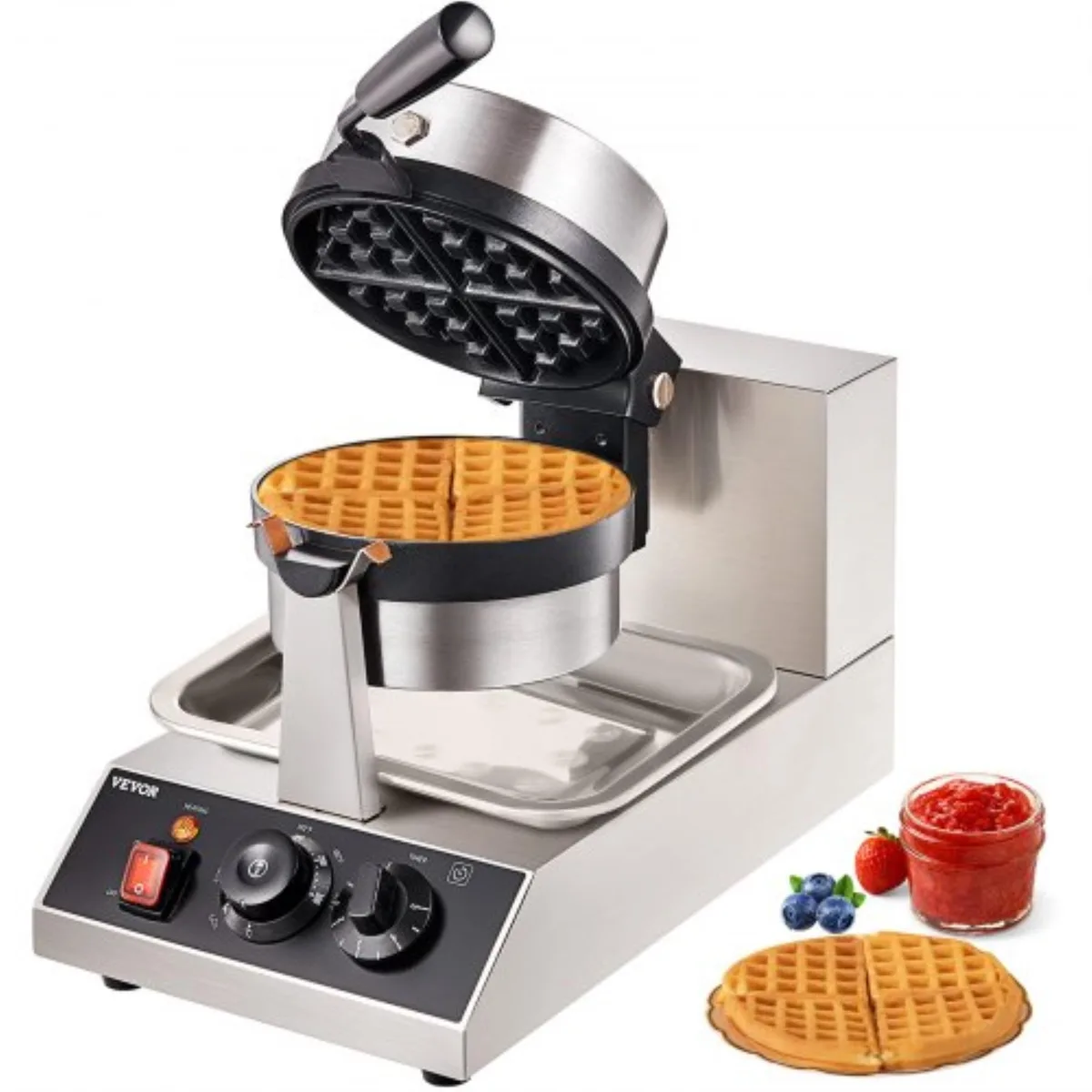 VEVOR VEVOR UWF-2205 Specialty Appliance 1300W Round Waffle Maker 7.5in Pan — product photo