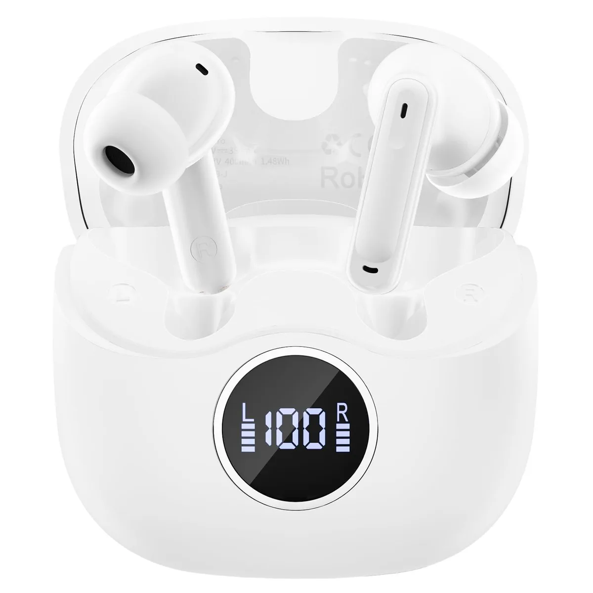  xinwld Air7 Pro Wireless Earbuds Bluetooth 5.4 40H ANC White — product photo